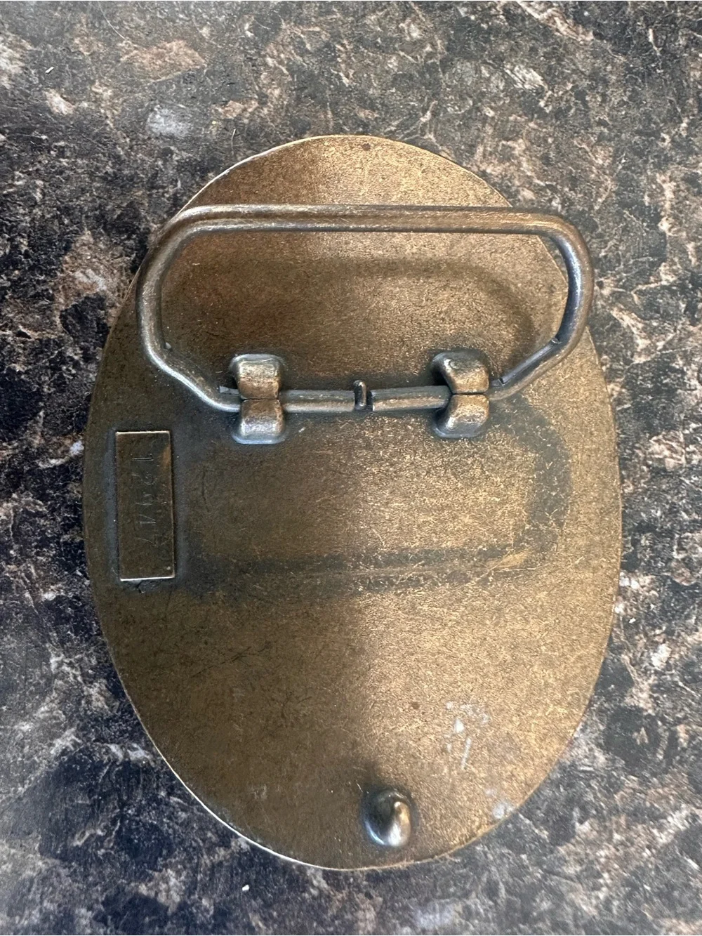 Trail of Tears Brass Buckle Brown Leather Belt - Mens Accessories